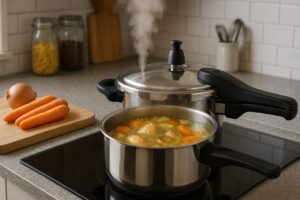 Tiempo de cocción del caldo de pollo en olla express