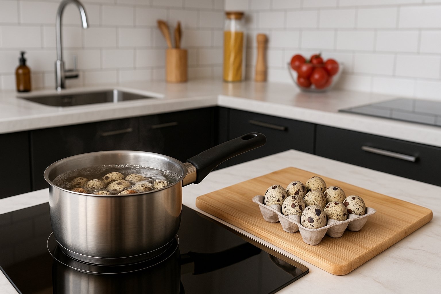 Tiempo de cocción de huevos de codorniz