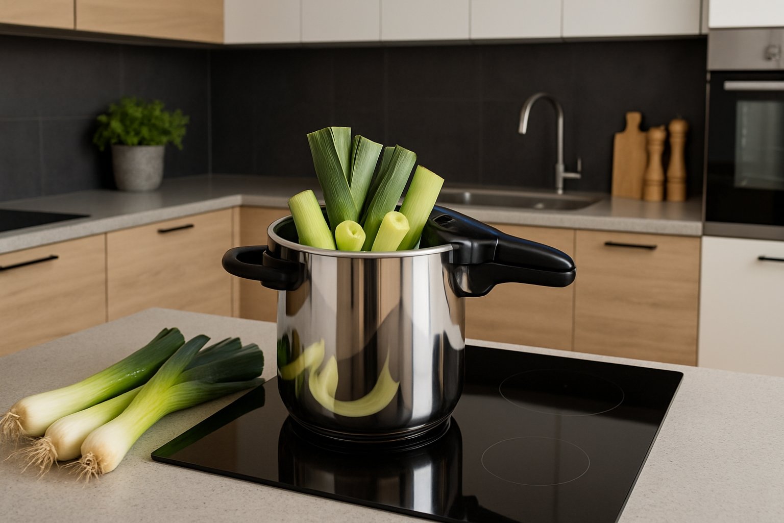 Tiempo de cocción de los puerros en la olla express