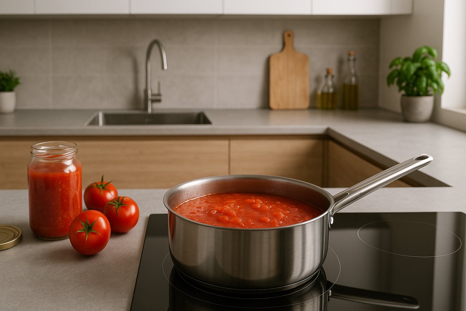 Tiempo de cocción del tomate triturado