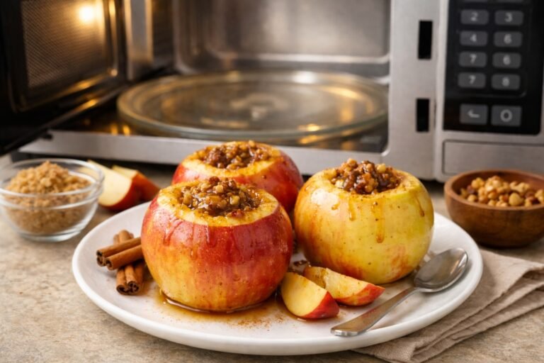 Manzanas asadas al microondas tiempo de cocción exacto