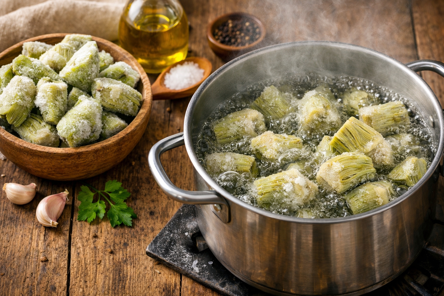 Tiempo de cocción de alcachofas congeladas