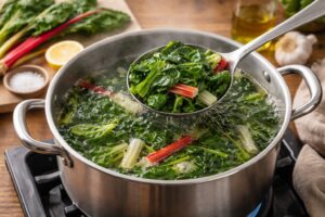 Tiempo de cocción de la acelga en olla normal