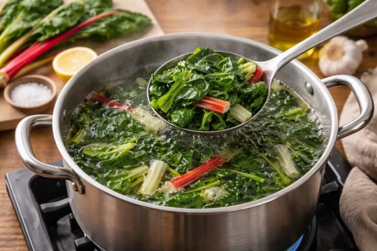 Tiempo de cocción de la acelga en olla normal