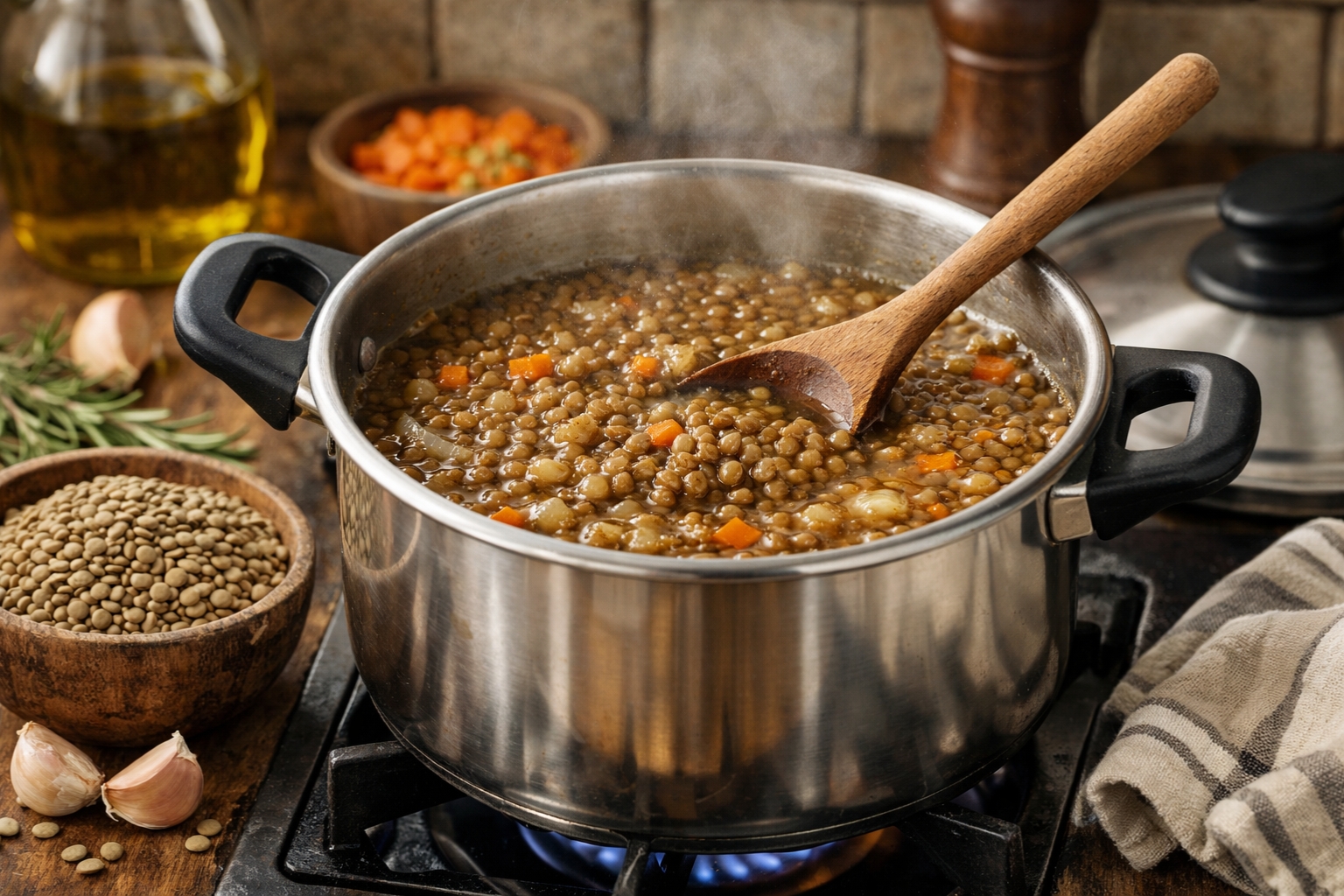 Tiempo de cocción de las lentejas en olla normal
