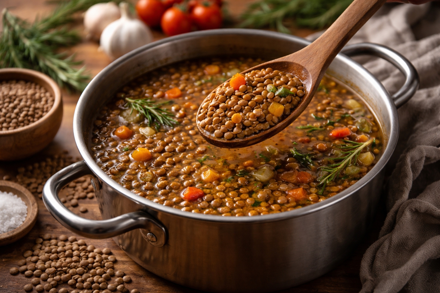 Tiempo de cocción de lentejas pardinas sin remojo