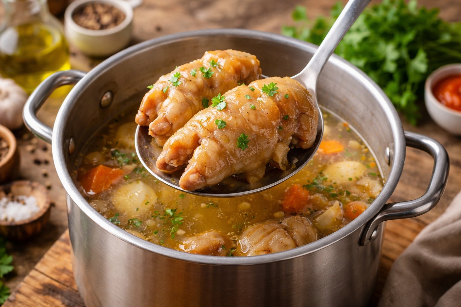 Tiempo de cocción de manitas de cerdo en olla normal