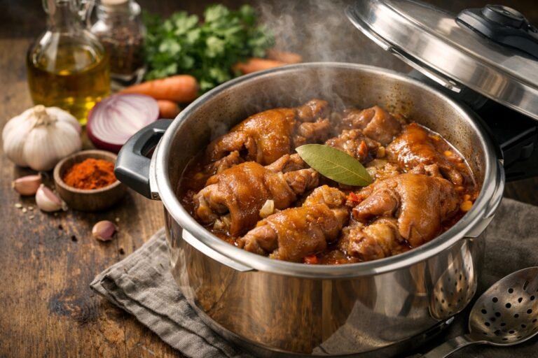 Tiempo de cocción de manitas de cerdo en olla rápida