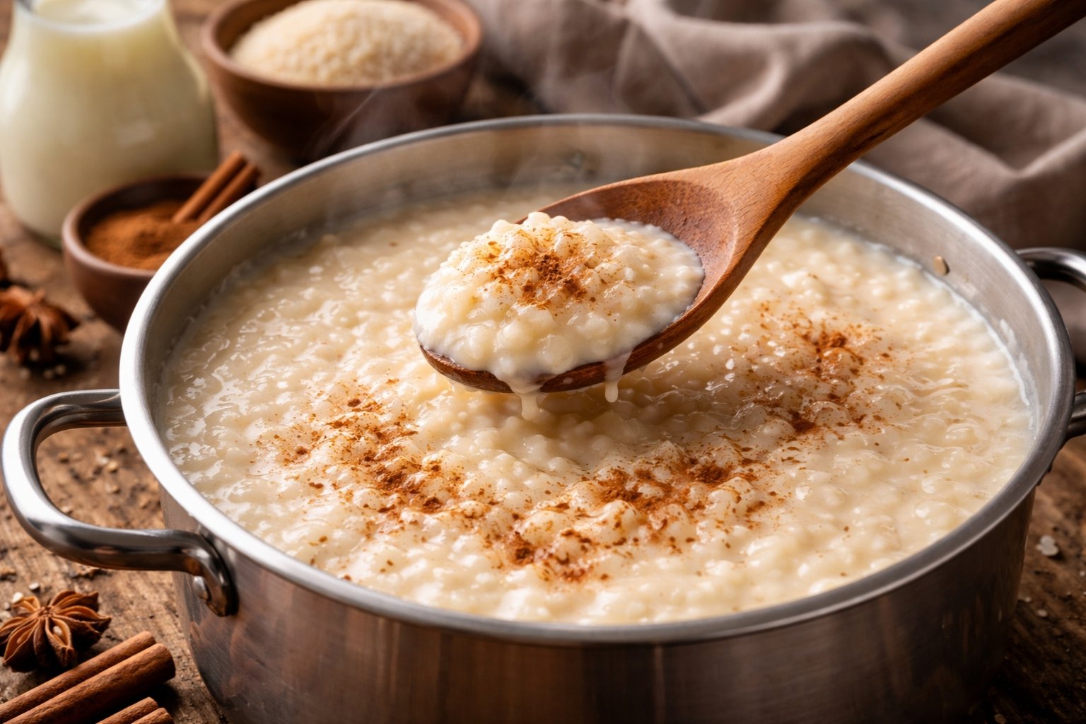 Tiempo de cocción del arroz con leche