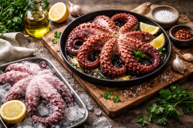 Tiempo de cocción del pulpo congelado: 1kg, 2kg, 3kg y 4kg