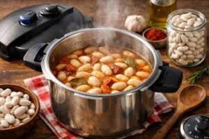 Tiempo de cocción de judiones en olla express