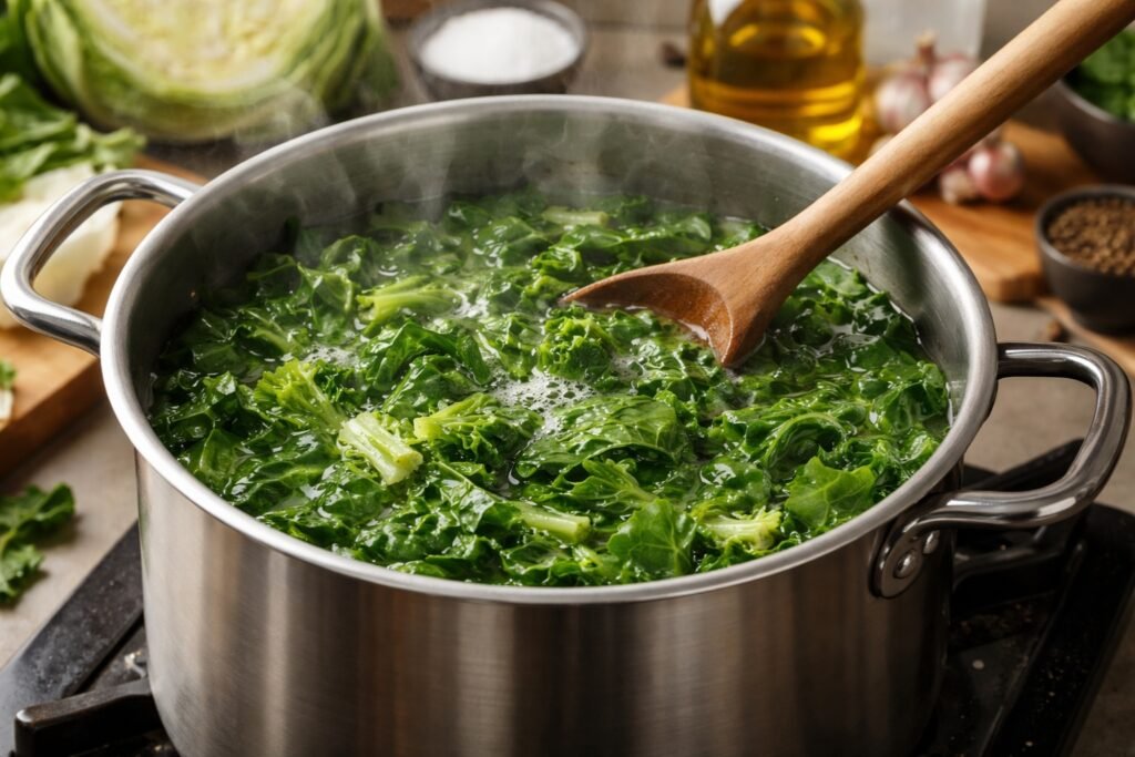 Tiempo de cocción de la berza en una olla normal