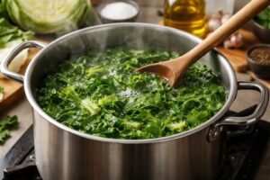 Tiempo de cocción de la berza en una olla normal