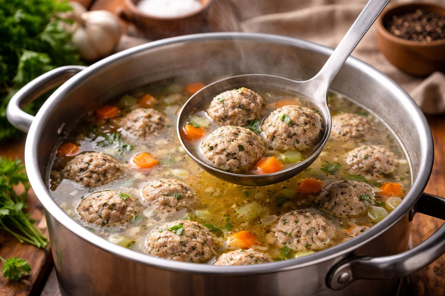 Tiempo de cocción de las albóndigas en caldo