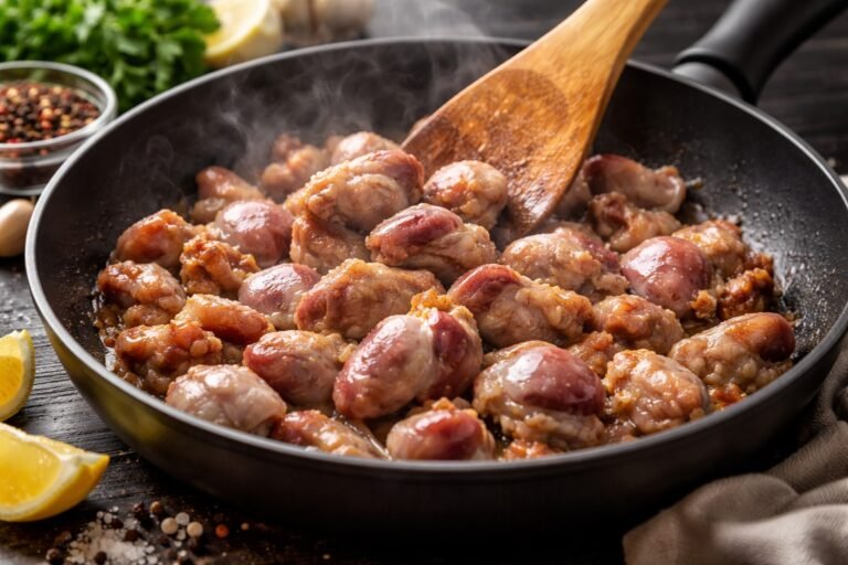 Tiempo de cocción de las mollejas de pollo