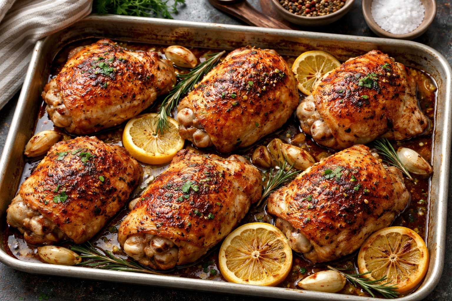 Tiempo de cocción de muslos de pollo al horno