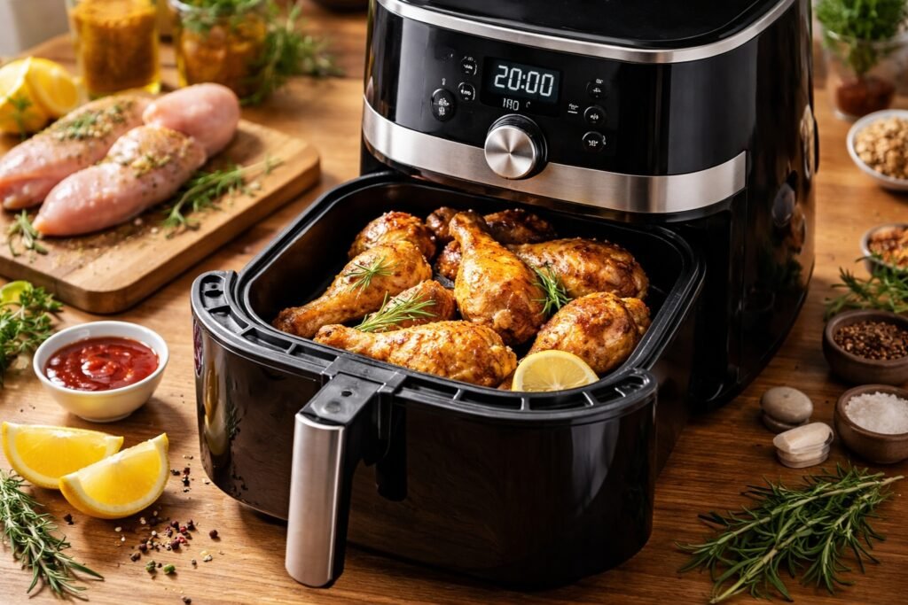 Tiempo de cocción de pollo en freidora de aire