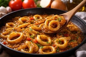 Tiempo de cocción de pota encebollada