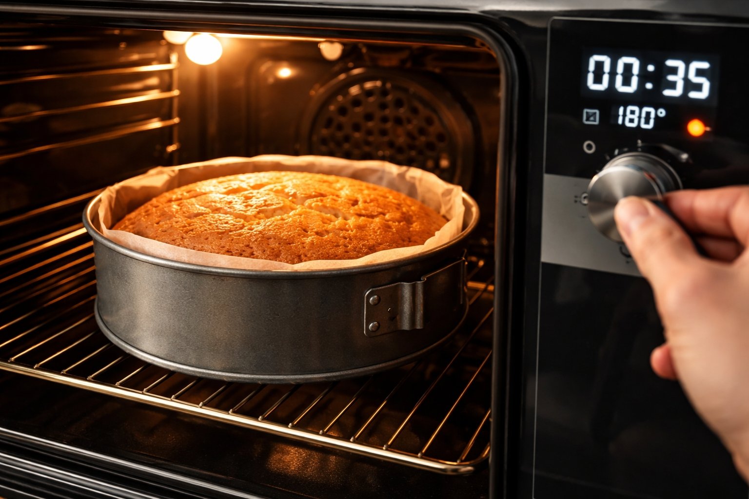 Tiempo de cocción de un bizcochuelo en horno eléctrico