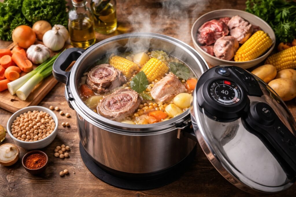 Tiempo de cocción del puchero en olla express