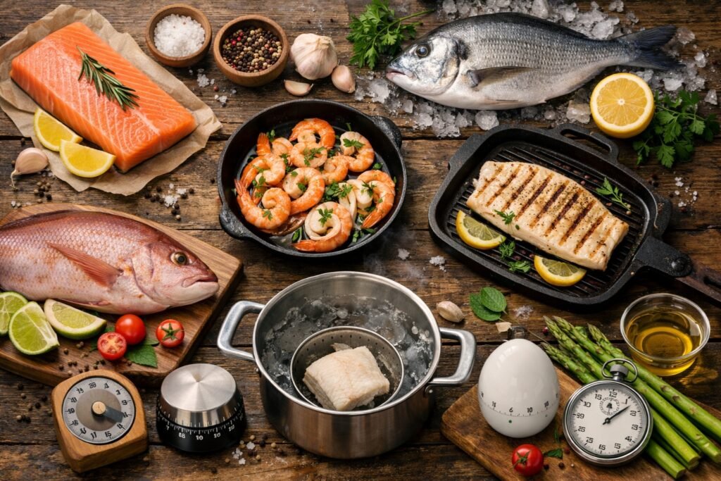 Tabla de tiempos de cocción del pescado