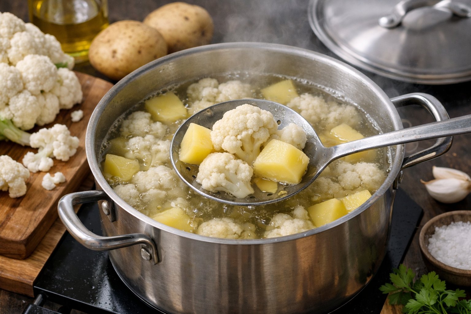 Tiempo de cocción de la coliflor con patatas