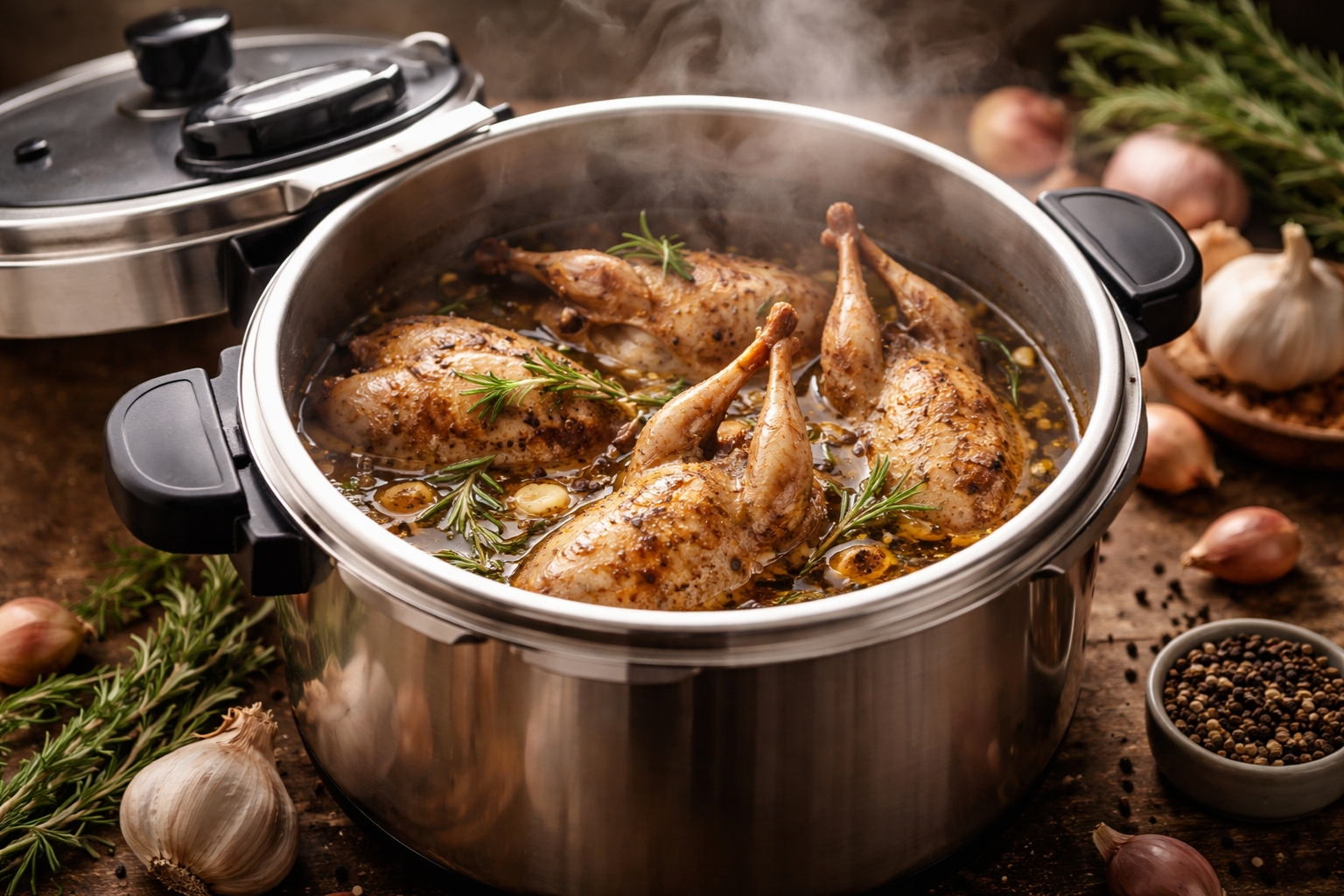 Tiempo de cocción de las codornices en olla express