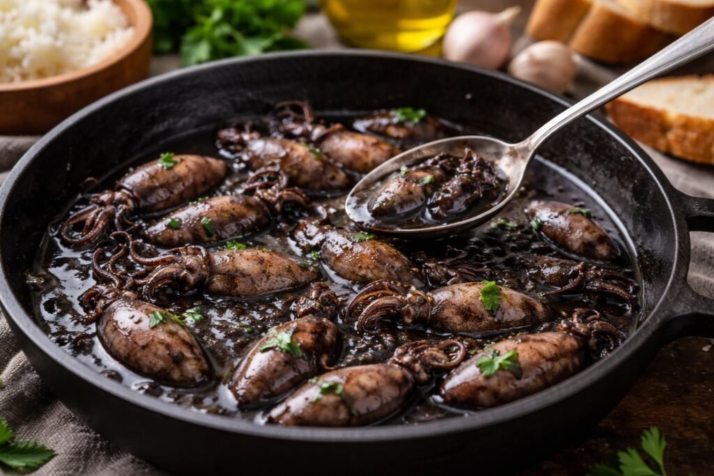 Tiempo de cocción de los chipirones en su tinta