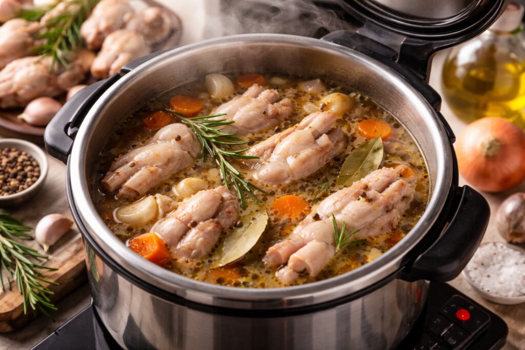 Tiempo de cocción de manitas de cordero en olla rápida