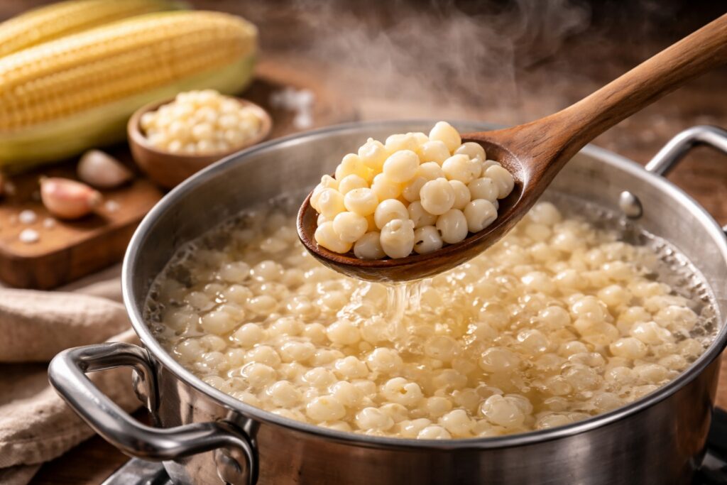 Tiempo de cocción del maíz mote