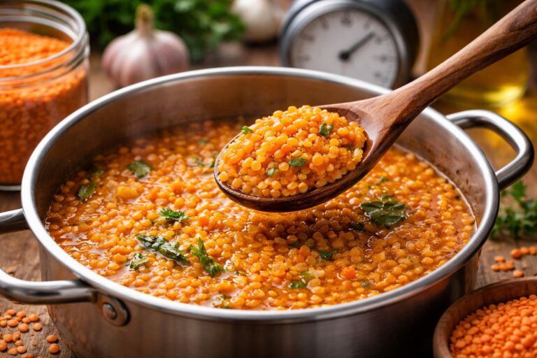 Tiempo de cocción lentejas rojas
