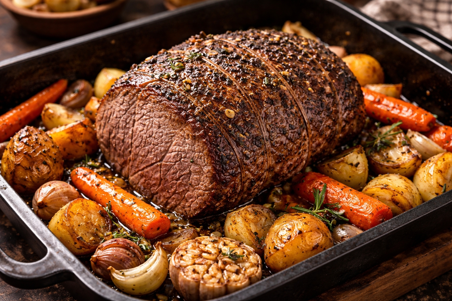 Tiempo de cocción redondo de ternera al horno