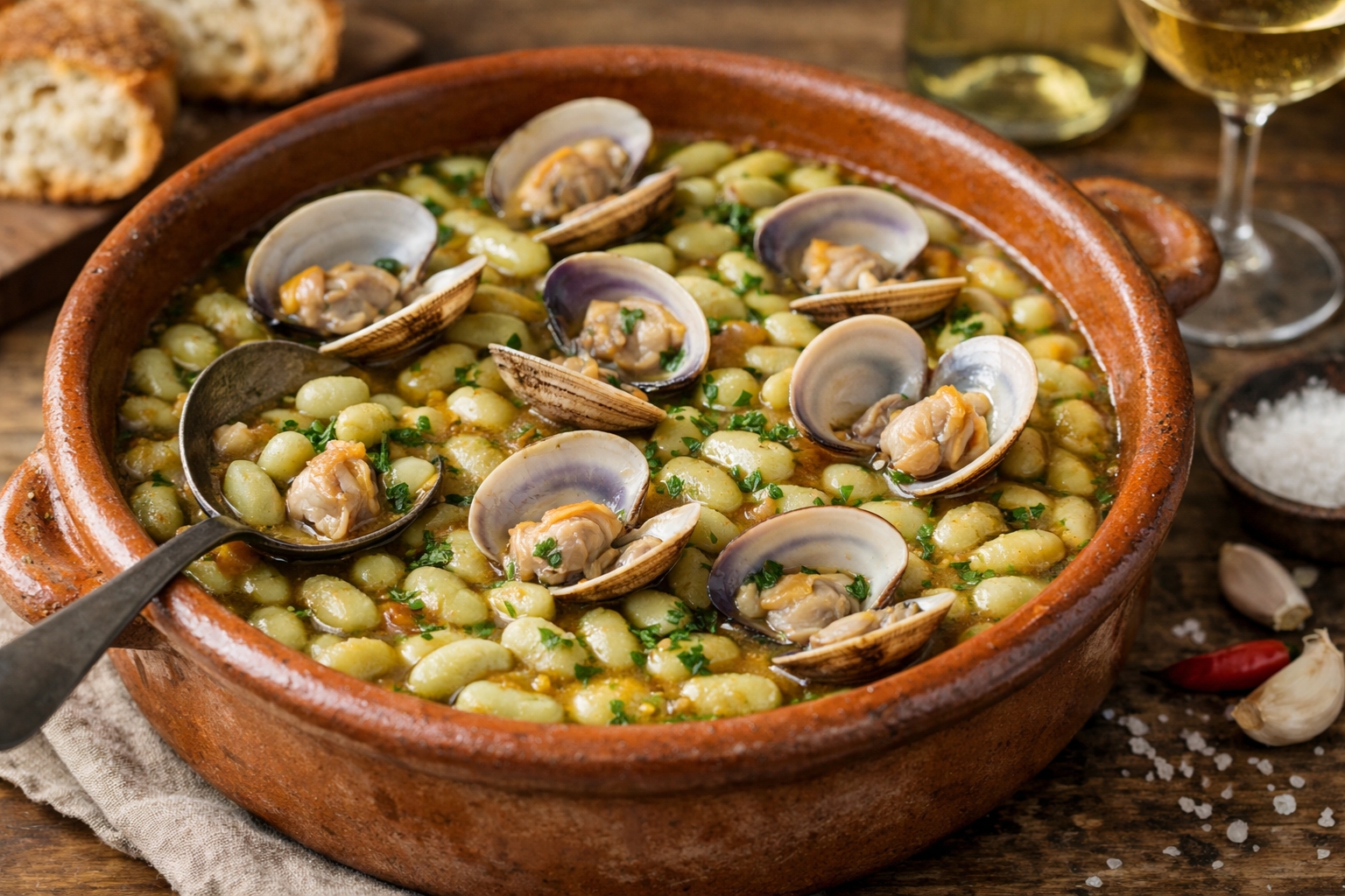 Tiempo de cocción verdinas con almejas