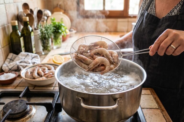 Cómo cocer langostinos crudos descongelados