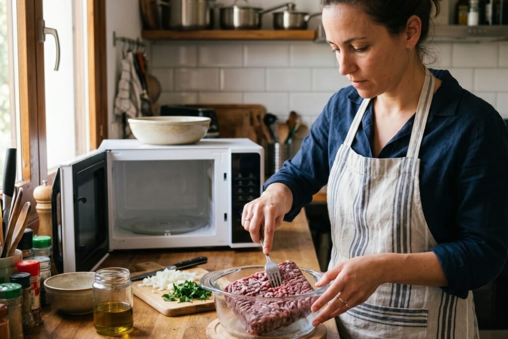 Cómo descongelar carne picada rápido sin arruinarla
