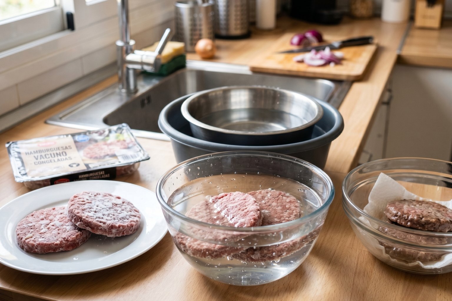 Cómo descongelar hamburguesas