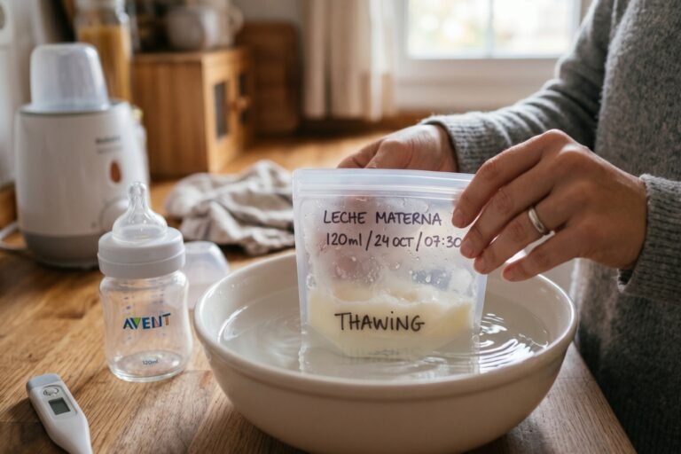 Cómo descongelar leche materna