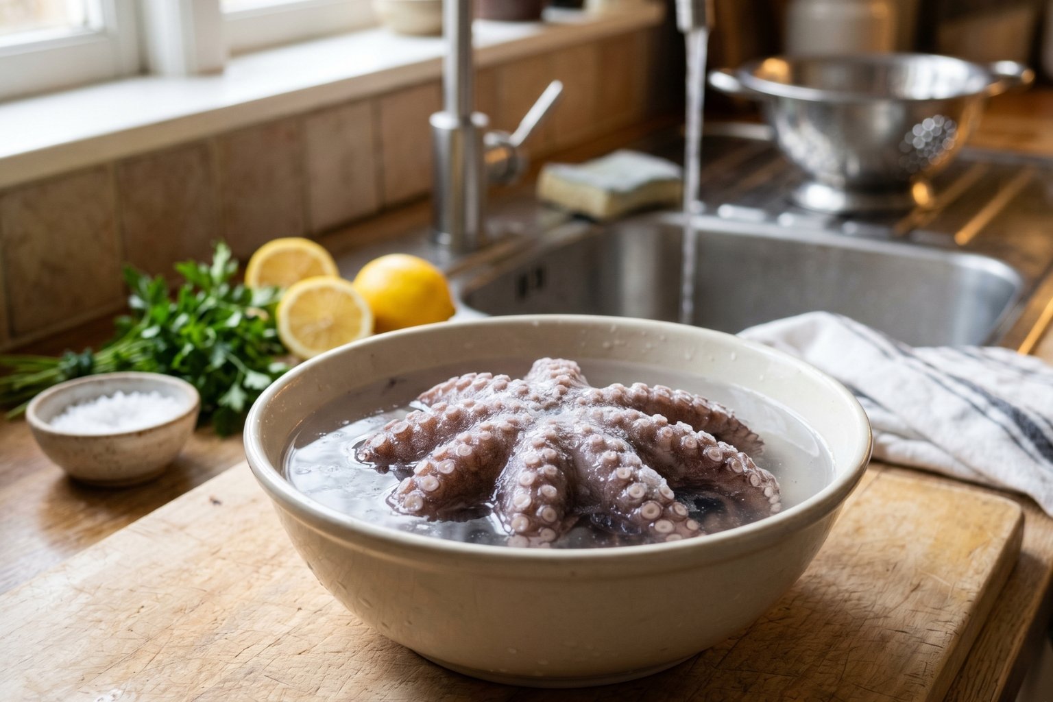 Cómo descongelar un pulpo