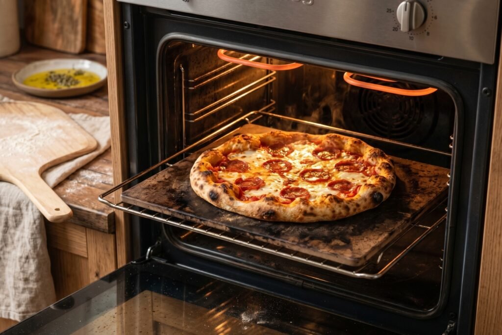Tiempo de cocción de una pizza en horno eléctrico