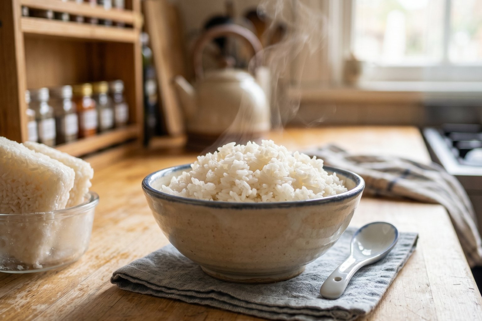 Cómo descongelar arroz cocido